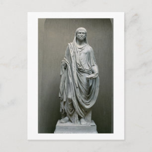 Statuut van de keizer Maxentius (306-312 AD) als P Briefkaart