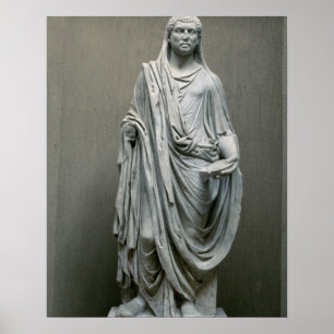 Statuut van de keizer Maxentius (306-312 AD) als P Poster