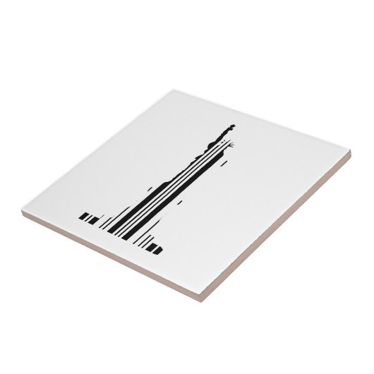 STATUUT VAN DE LIBERTY BAR CODE New York Barcode Tegeltje (Zijkant)