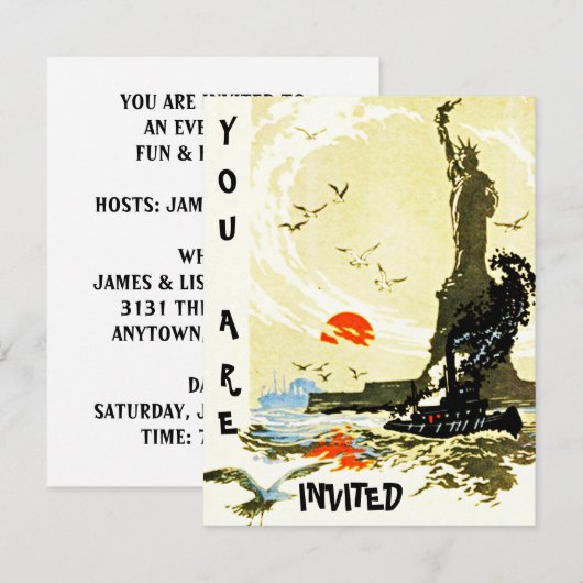 STATUUT VAN DE LIBERTY HARBOR INVITATION EZ2 CUSTO KAART (Voorkant / Achterkant)