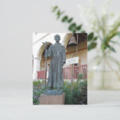 Statuut van de pater Serra van Santa Barbara Missi Briefkaart (Staand voorkant)