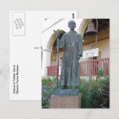 Statuut van de pater Serra van Santa Barbara Missi Briefkaart (Voorkant / Achterkant)