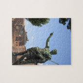 Statuut van de Romeinse keizer nabij het Roman For Legpuzzel (Horizontaal)