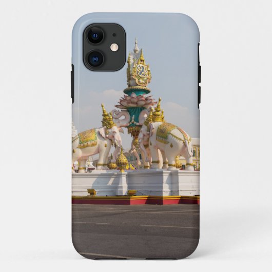 Statuut van de roze olifanten Bangkok Thailand Case-Mate iPhone Case (Achterkant)