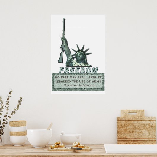 STATUUT VAN DE VRIJHEID - T JEFFERSON - QUOTE - FI POSTER (Keuken)