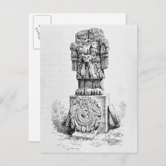 Statuut van het godin Coatlicue Briefkaart (Voorkant / Achterkant)