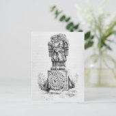 Statuut van het godin Coatlicue Briefkaart (Staand voorkant)