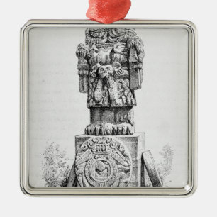 Statuut van het godin Coatlicue Metalen Ornament
