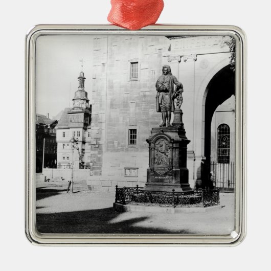 Statuut van Johann Sebastian Bach Metalen Ornament (Voorkant)