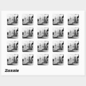 Statuut van Johann Sebastian Bach Vierkante Sticker (Vel)