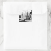 Statuut van Johann Sebastian Bach Vierkante Sticker (Tas)