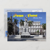 Statuut van Jose Marti in Havana, Cuba Briefkaart (Voorkant / Achterkant)