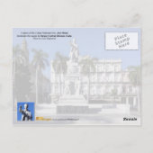 Statuut van Jose Marti in Havana, Cuba Briefkaart (Achterkant)