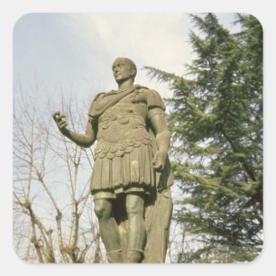 Statuut van Julius Caesar Vierkante Sticker