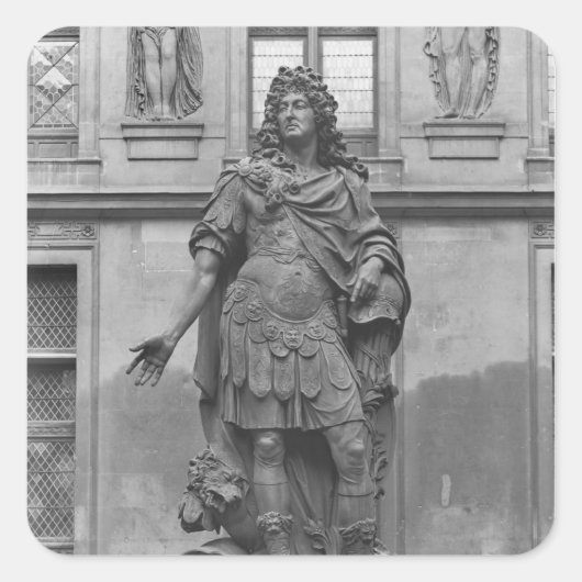 Statuut van Louis XIV Vierkante Sticker (Voorkant)
