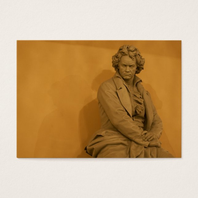 Statuut van Ludwig van Beethoven Visitekaartje (Voorkant)