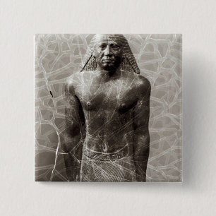 Statuut van Mentuemhat, Gouverneur van Thebes Vierkante Button 5,1 Cm