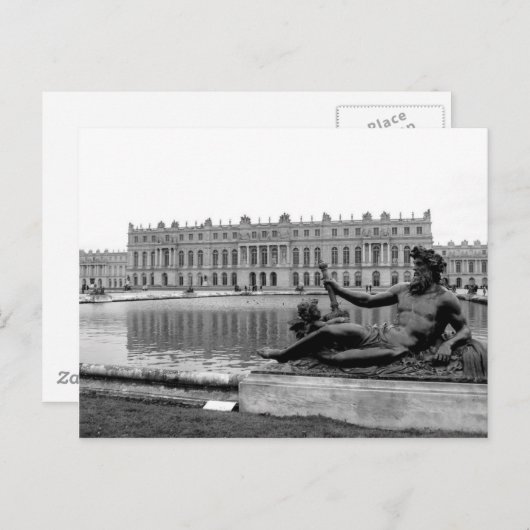 Statuut van Neptune in Versailles Briefkaart (Voorkant / Achterkant)