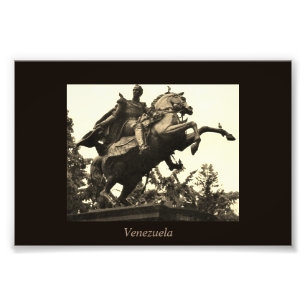 Statuut van Simon Bolivar Foto Afdruk