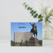 Statuut van Tamerlane Tasjkent Oezbekistan Briefkaart (Staand voorkant)
