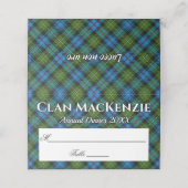 Staty Clan MacKenzie Tartan Motto Plaatskaartje (Buitenkant ongevouwen)