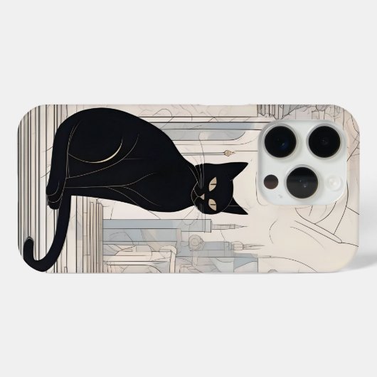 Statzwarte kat, digitale kunst Case-Mate iPhone case (Achterkant (horizontaal))