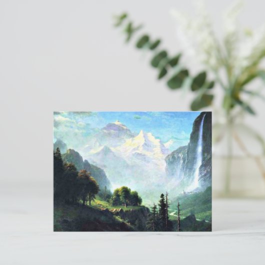 Staubbach-Herfsten bij Lauterbrunnen Zwitserland Briefkaart (Staand voorkant)