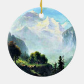 Staubbach-Herfsten bij Lauterbrunnen Zwitserland; Keramisch Ornament (Achterkant)