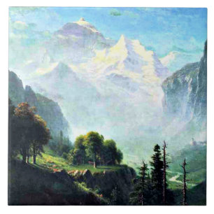 Staubbach-Herfsten bij Lauterbrunnen Zwitserland Tegeltje
