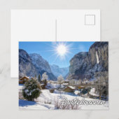 Staubbach Herfsten, Lauterbrunnen, Zwitserland Briefkaart (Voorkant / Achterkant)