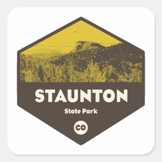 Staunton State Park, Colorado Vierkante Sticker (Voorkant)