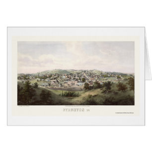 Staunton, VA Panoramic Map - 1857