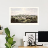 Staunton, VA Panoramic Map - 1857 Poster (Thuiskantoor)