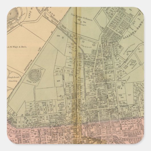 Staunton Vierkante Sticker (Voorkant)