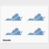 Staunton Virginia Wood Grain Rechthoekige Sticker (Vel)