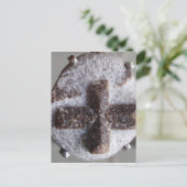 Stauroliet, perfecte kristaldoorsnede briefkaart (Staand voorkant)