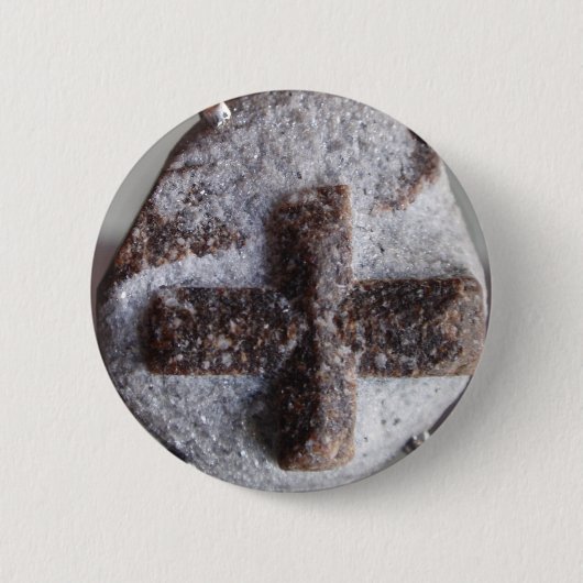 Stauroliet, perfecte kristaldoorsnede ronde button 5,7 cm (Voorkant)