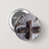 Stauroliet, perfecte kristaldoorsnede ronde button 5,7 cm (Voorkant /achterkant)