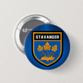 Stavanger Flag Ronde Button 5,7 Cm (Voorkant /achterkant)