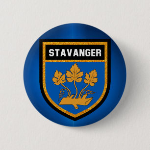 Stavanger Flag Ronde Button 5,7 Cm