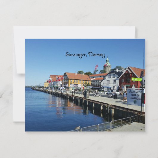 Stavanger, Noorse schilderachtig foto Kaart (Voorkant)