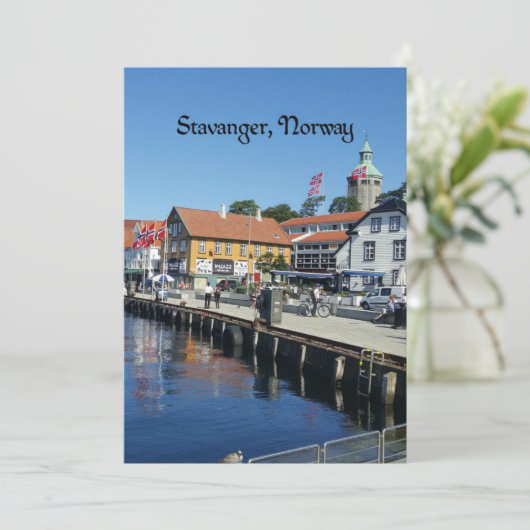 Stavanger, Noorwegen Kaart (Staand voorkant)