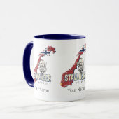 Stavanger Noorwegen Retro Stadsplattegrond  vakant Mok (Voorkant links)