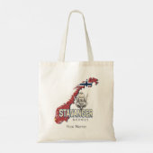 Stavanger Noorwegen Retro Stadsplattegrond  vakant Tote Bag (Achterkant)