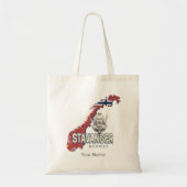 Stavanger Noorwegen Retro Stadsplattegrond  vakant Tote Bag (Voorkant)