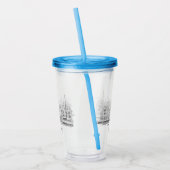 Stavanger Norway Beauful Streetscape Drawing Acryl Drinkbeker (Links)