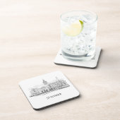 Stavanger Norway Beauful Streetscape Drawing Bier Onderzetter (Rechterzijde)