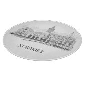 Stavanger Norway Beauful Streetscape Drawing Snijplank (Hoek)