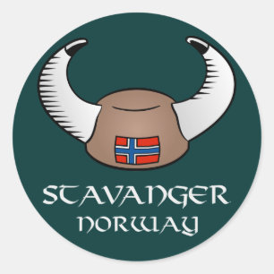 Stavanger Norway Viking Pet Ronde Sticker