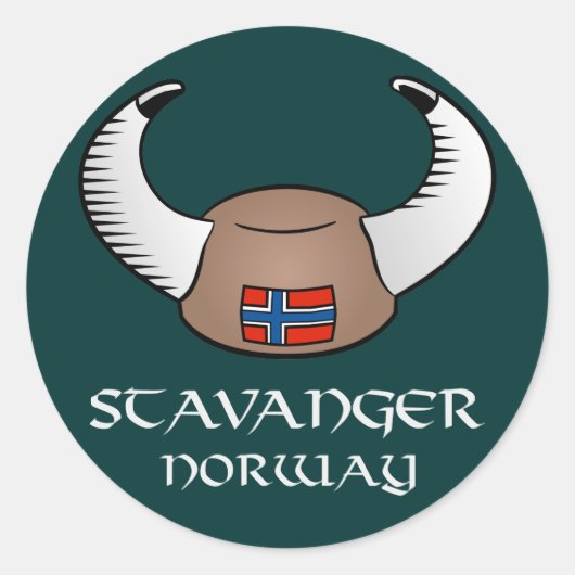 Stavanger Norway Viking Pet Ronde Sticker (Voorkant)